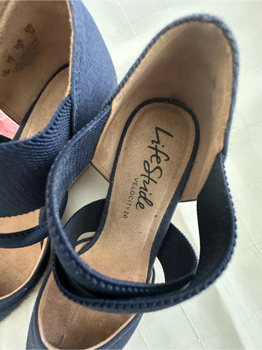 Life Stride BRAND NEW Women's Navy Cross-Strap Espadrilles!